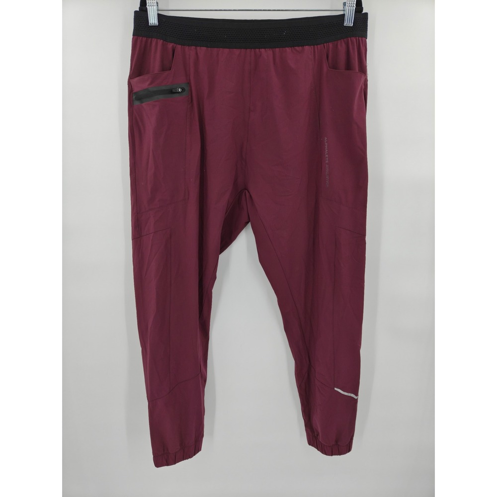 Alphalete Athletics Mens XL Burgundy Maroon Tapered Jogger Athletic Pants 3725